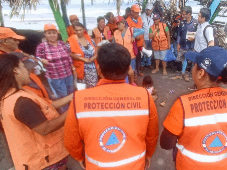 Ruta de evacuación en La Coquera